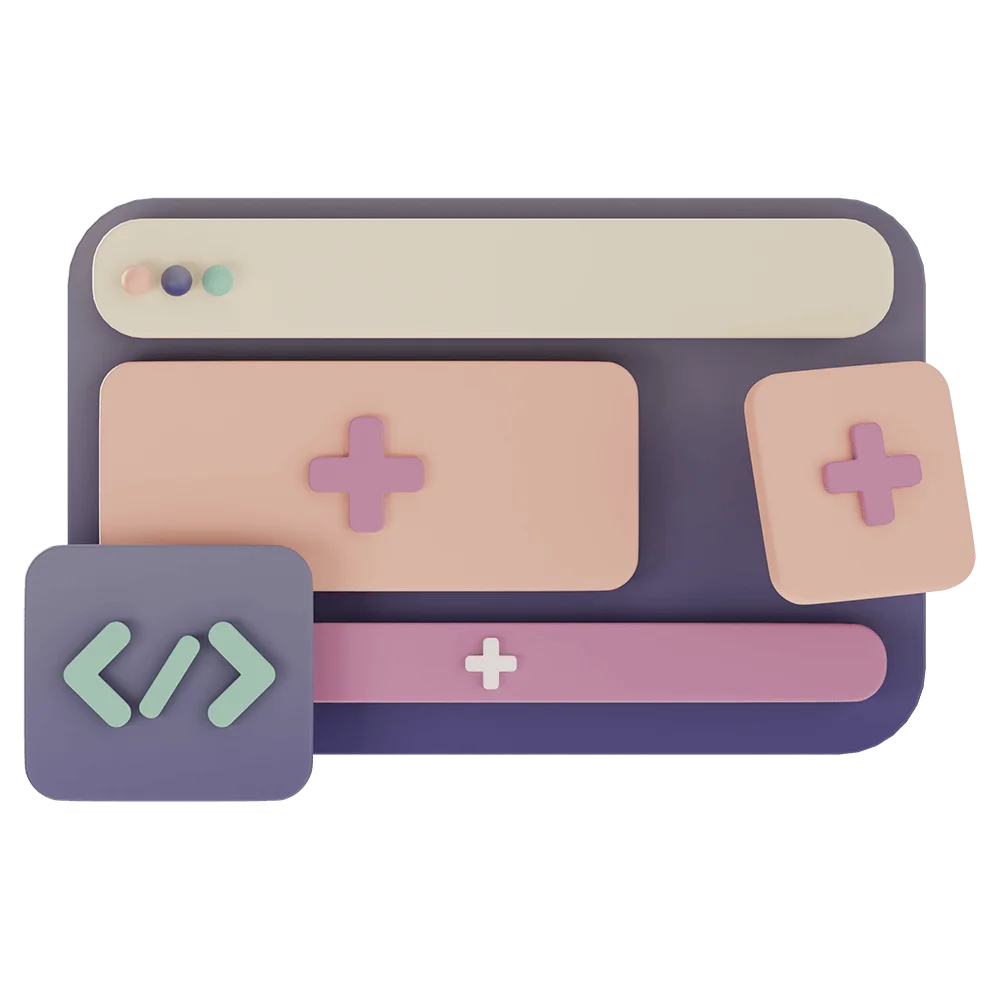 intefaz de sistema web mocup animado 3d xinatic